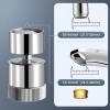 imageHibbent Dual Water Flow Kitchen Sink Sprayer  360Degree Swivel Bathroom Faucet Aerator  Easy to Control Water Sprayer by One Hand  25 GPM  5564 Inch  27UNS Female Thread  Chrome25 GPM