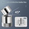imageHibbent Dual Water Flow Kitchen Sink Sprayer  360Degree Swivel Bathroom Faucet Aerator  Easy to Control Water Sprayer by One Hand  25 GPM  5564 Inch  27UNS Female Thread  Chrome25 GPM