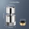 imageHibbent Dual Water Flow Kitchen Sink Sprayer  360Degree Swivel Bathroom Faucet Aerator  Easy to Control Water Sprayer by One Hand  25 GPM  5564 Inch  27UNS Female Thread  Chrome25 GPM