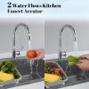 imageHibbent Dualfunction Solid Brass Faucet Aerator Big Angle Rotate Metal Kitchen Sink Aerator 360 Degree Swivel Sink Sprayer Attachment5564 Inch Female ThreadChromeMetal