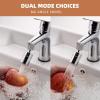 imageHibbent Dualfunction Solid Brass Faucet Aerator Big Angle Rotate Metal Kitchen Sink Aerator 360 Degree Swivel Sink Sprayer Attachment5564 Inch Female ThreadChromeAcrylonitrile Butadiene Styrene ABS