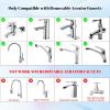 imageHibbent Dualfunction Solid Brass Faucet Aerator Big Angle Rotate Metal Kitchen Sink Aerator 360 Degree Swivel Sink Sprayer Attachment5564 Inch Female ThreadChromeMetal