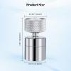 imageHibbent Dualfunction Solid Brass Faucet Aerator Big Angle Rotate Metal Kitchen Sink Aerator 360 Degree Swivel Sink Sprayer Attachment5564 Inch Female ThreadChromeBrass