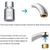 imageHibbent NSFANSICAN 61 Certified Faucet Aerator 360 Degree Swivel Kitchen Sink Aerator CUPC Certification Dualfunction Sprayer Faucet Replacement Part 5564 Inch Female Thread  Matte BlackChrome Finish