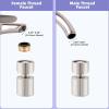 imageHibbent NSFANSICAN 61 Certified Faucet Aerator 360 Degree Swivel Kitchen Sink Aerator CUPC Certification Dualfunction Sprayer Faucet Replacement Part 5564 Inch Female Thread  Matte BlackBrushed Nickel