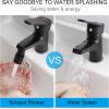 imageHibbent NSFANSICAN 61 Certified Faucet Aerator 360 Degree Swivel Kitchen Sink Aerator CUPC Certification Dualfunction Sprayer Faucet Replacement Part 5564 Inch Female Thread  Matte BlackMatte Black