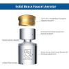 imageHibbent NSFANSICAN 61 Certified Faucet Aerator 360 Degree Swivel Kitchen Sink Aerator CUPC Certification Dualfunction Sprayer Faucet Replacement Part 5564 Inch Female Thread  Matte BlackChrome Finish