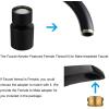 imageHibbent NSFANSICAN 61 Certified Faucet Aerator 360 Degree Swivel Kitchen Sink Aerator CUPC Certification Dualfunction Sprayer Faucet Replacement Part 5564 Inch Female Thread  Matte BlackMatte Black