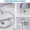 imageHibbent Sink Faucet Hose Sprayer Attachment with 10 Adapters  Dual Function Handheld Bidet Rinser ampamp Shower Head  for Feminine Hygiene Baby Diaper Cleaning ampamp Pet Bathing