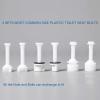 imageHibbent Universal Toilet Seat Hinge Bolt Screw for Top Mount Toilet Seat Hinges Downlock Nuts can Slip Over Bolts Threads for Rapid Installation Without Screwing inWhite Plastic Replacement Parts