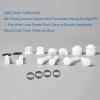 imageHibbent Universal Toilet Seat Hinge Bolt Screw for Top Mount Toilet Seat Hinges Downlock Nuts can Slip Over Bolts Threads for Rapid Installation Without Screwing inWhite Plastic Replacement Parts