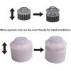 imageHibbent Universal Toilet Seat Hinge Bolt Screw for Top Mount Toilet Seat Hinges Downlock Nuts can Slip Over Bolts Threads for Rapid Installation Without Screwing inWhite Plastic Replacement Parts