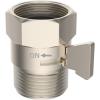 imageHibbent All Metal 1 Pack Shower Head Flow Control Valve G12 Brass Shutoff Valve with Metal Handle Lever Shut OFF Water Flow Control Regulator for Handheld Shower or Bidet Sprayer ChromeBrushed Nickel
