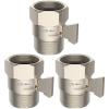 imageHibbent All Metal 1 Pack Shower Head Flow Control Valve G12 Brass Shutoff Valve with Metal Handle Lever Shut OFF Water Flow Control Regulator for Handheld Shower or Bidet Sprayer ChromeBrushed Nickel Finished