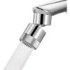 imageHibbent Dual Water Flow Kitchen Sink Sprayer  360Degree Swivel Bathroom Faucet Aerator  Easy to Control Water Sprayer by One Hand  25 GPM  5564 Inch  27UNS Female Thread  Chrome25 GPM