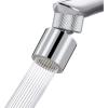 imageHibbent Dualfunction Solid Brass Faucet Aerator Big Angle Rotate Metal Kitchen Sink Aerator 360 Degree Swivel Sink Sprayer Attachment5564 Inch Female ThreadChromeMetal
