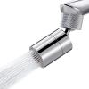 imageHibbent Dualfunction Solid Brass Faucet Aerator Big Angle Rotate Metal Kitchen Sink Aerator 360 Degree Swivel Sink Sprayer Attachment5564 Inch Female ThreadChromeAcrylonitrile Butadiene Styrene ABS