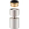 imageHibbent NSFANSICAN 61 Certified Faucet Aerator 360 Degree Swivel Kitchen Sink Aerator CUPC Certification Dualfunction Sprayer Faucet Replacement Part 5564 Inch Female Thread  Matte BlackBrushed Nickel