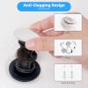 imageHibbent 2 Pack Universal Bathroom Sink Drain Stopper Pop Up Drain Strainer with Overflow Push and Seal Sink Plug with Basket for Lavatory Vanity Vessel AntiClogging Strainer Matte BlackChrome