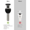 imageHibbent 2 Pack Universal Bathroom Sink Drain Stopper Pop Up Drain Strainer with Overflow Push and Seal Sink Plug with Basket for Lavatory Vanity Vessel AntiClogging Strainer Matte BlackMatte Black Finish