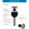 imageHibbent 2 Pack Universal Bathroom Sink Drain Stopper Pop Up Drain Strainer with Overflow Push and Seal Sink Plug with Basket for Lavatory Vanity Vessel AntiClogging Strainer Matte BlackBrushed Nickel Finish