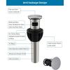 imageHibbent 2 Pack Universal Bathroom Sink Drain Stopper Pop Up Drain Strainer with Overflow Push and Seal Sink Plug with Basket for Lavatory Vanity Vessel AntiClogging Strainer Matte BlackChrome Finish