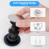 imageHibbent 2 Pack Universal Bathroom Sink Drain Stopper Pop Up Drain Strainer with Overflow Push and Seal Sink Plug with Basket for Lavatory Vanity Vessel AntiClogging Strainer Matte BlackBrushed Nickel