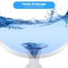 imageHibbent 2 Pack Universal Bathroom Sink Drain Stopper Pop Up Drain Strainer with Overflow Push and Seal Sink Plug with Basket for Lavatory Vanity Vessel AntiClogging Strainer Matte BlackChrome