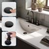 imageHibbent 2 Pack Universal Bathroom Sink Drain Stopper Pop Up Drain Strainer with Overflow Push and Seal Sink Plug with Basket for Lavatory Vanity Vessel AntiClogging Strainer Matte BlackOilrubbed Bronze