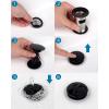imageHibbent 2 Pack Universal Bathroom Sink Drain Stopper Pop Up Drain Strainer with Overflow Push and Seal Sink Plug with Basket for Lavatory Vanity Vessel AntiClogging Strainer Matte BlackMatte Black Finish