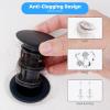 imageHibbent 2 Pack Universal Bathroom Sink Drain Stopper Pop Up Drain Strainer with Overflow Push and Seal Sink Plug with Basket for Lavatory Vanity Vessel AntiClogging Strainer Matte BlackMatte Black