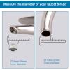 imageHibbent Faucet Adapter Kit Swivel Aerator Adapter to Connect Garden Hose  MultiThread Kitchen Sink Faucet to Garden Hose Adapter 34 Inch  Chrome FinishedBrushed Nickel