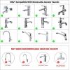imageHibbent Faucet Adapter Kit Swivel Aerator Adapter to Connect Garden Hose  MultiThread Kitchen Sink Faucet to Garden Hose Adapter 34 Inch  Chrome FinishedMatte Black