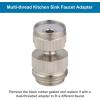 imageHibbent Faucet Adapter Kit Swivel Aerator Adapter to Connect Garden Hose  MultiThread Kitchen Sink Faucet to Garden Hose Adapter 34 Inch  Chrome FinishedBrushed Nickel