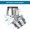 imageHibbent Faucet Adapter Kit Swivel Aerator Adapter to Connect Garden Hose  MultiThread Kitchen Sink Faucet to Garden Hose Adapter 34 Inch  Chrome FinishedChrome