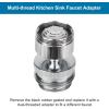 imageHibbent Faucet Adapter Kit Swivel Aerator Adapter to Connect Garden Hose  MultiThread Kitchen Sink Faucet to Garden Hose Adapter 34 Inch  Chrome FinishedChrome