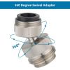 imageHibbent Faucet Adapter Kit Swivel Aerator Adapter to Connect Garden Hose  MultiThread Kitchen Sink Faucet to Garden Hose Adapter 34 Inch  Chrome FinishedBrushed Nickel