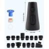 imageHibbent Pull Down Kitchen Faucet Head Replacement 3Function Kitchen Faucet Head Sink Spray Nozzle with 12 Adapters Compatible with Moen American Standard Delta Kohler Faucets Brushed NickelOilRubbed Bronze Finished