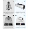 imageHibbent Pull Down Kitchen Faucet Head Replacement 3Function Kitchen Faucet Head Sink Spray Nozzle with 12 Adapters Compatible with Moen American Standard Delta Kohler Faucets Brushed NickelChrome Finished
