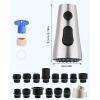 imageHibbent Pull Down Kitchen Faucet Head Replacement 3Function Kitchen Faucet Head Sink Spray Nozzle with 12 Adapters Compatible with Moen American Standard Delta Kohler Faucets Brushed NickelBrushed Nickel Finished