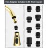 imageHibbent Pull Down Kitchen Faucet Head Replacement 3Function Kitchen Faucet Head Sink Spray Nozzle with 12 Adapters Compatible with Moen American Standard Delta Kohler Faucets Brushed NickelPolished Brass