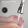 imageHibbent Pull Down Kitchen Faucet Head Replacement 3Function Kitchen Faucet Head Sink Spray Nozzle with 12 Adapters Compatible with Moen American Standard Delta Kohler Faucets Brushed NickelChrome