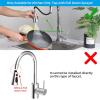 imageHibbent Pull Down Kitchen Faucet Head Replacement 3Function Kitchen Faucet Head Sink Spray Nozzle with 12 Adapters Compatible with Moen American Standard Delta Kohler Faucets Brushed NickelChrome