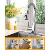 imageHibbent Pull Down Kitchen Faucet Head Replacement 3Function Kitchen Faucet Head Sink Spray Nozzle with 12 Adapters Compatible with Moen American Standard Delta Kohler Faucets Brushed NickelChrome
