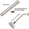imageHibbent Solid Brass 6 Inch Shower Arm Extension Lowers Existing Shower Head Brushed NickelBrushed Nickel