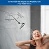 imageHibbent Solid Brass 6 Inch Shower Arm Extension Lowers Existing Shower Head Brushed NickelChrome
