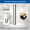 imageHibbent Solid Brass 6 Inch Shower Arm Extension Lowers Existing Shower Head Brushed NickelChrome