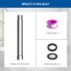 imageHibbent Solid Brass 6 Inch Shower Arm Extension Lowers Existing Shower Head Brushed NickelChrome