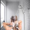 imageHibbent Solid Brass 6 Inch Shower Arm Extension Lowers Existing Shower Head Brushed NickelChrome