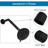 imageHibbent Solid Brass 6 Inch Shower Arm Extension Lowers Existing Shower Head Brushed NickelMatte Black
